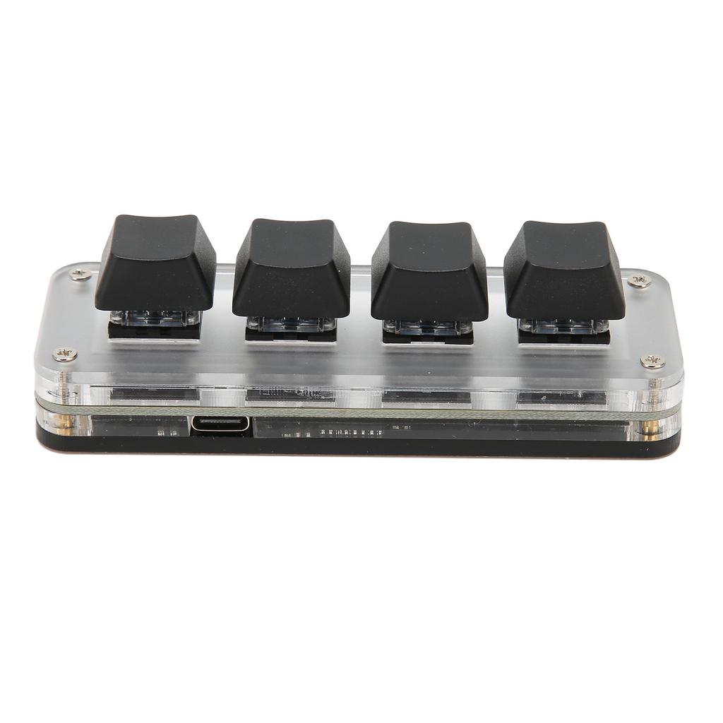 4 Fully Programmable Keys Mini Type C Wired One Handed Mechanical Keyboard for Windows
