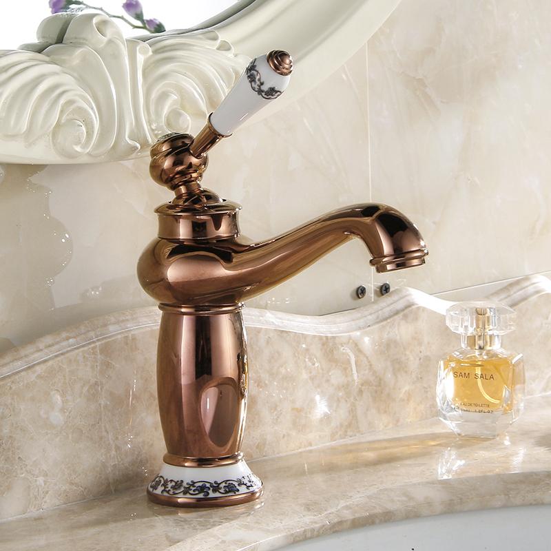 Basin Faucets Chrome Bathroom Faucet Ceramic Base Single Hole Brass Basin Sink Faucet Single Handle Water Mixer Taps Crane M-16