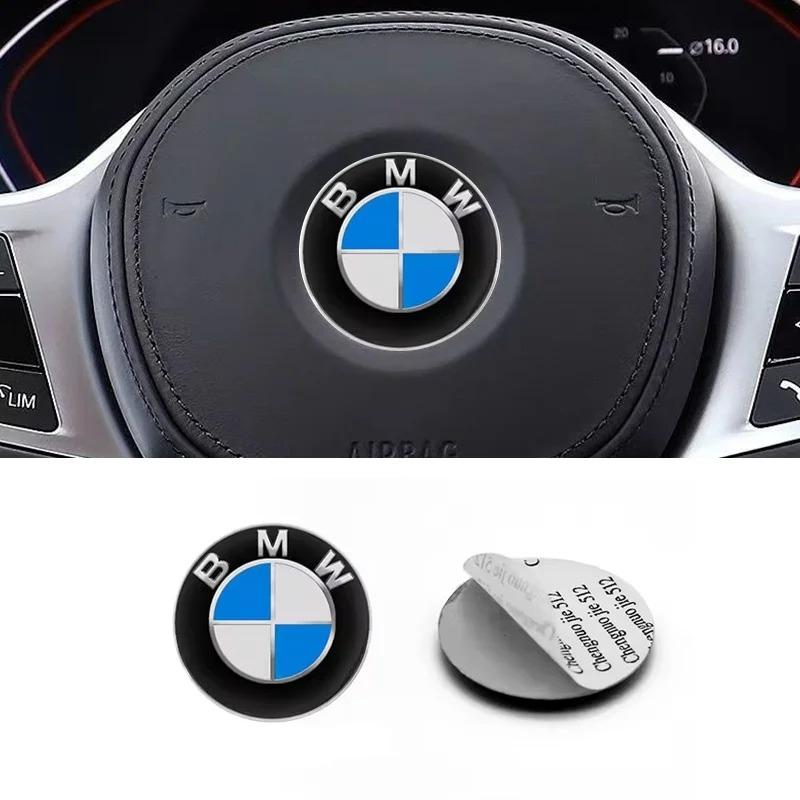 BBIO8 45MM Car Steering Wheel Badge Emblem Sticker Auto Styling For BMW 1 3 5 7 Series M Performance 50TH Emblem M3 M5 X1 X3 X5 X6 E46