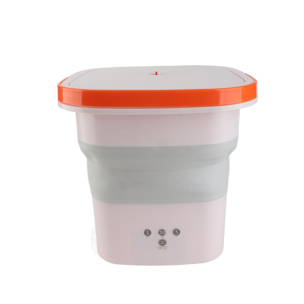 Foldable Washing Machine 3 Timing Gear 4.5L Large Capacity with Draining Bucket for Travel