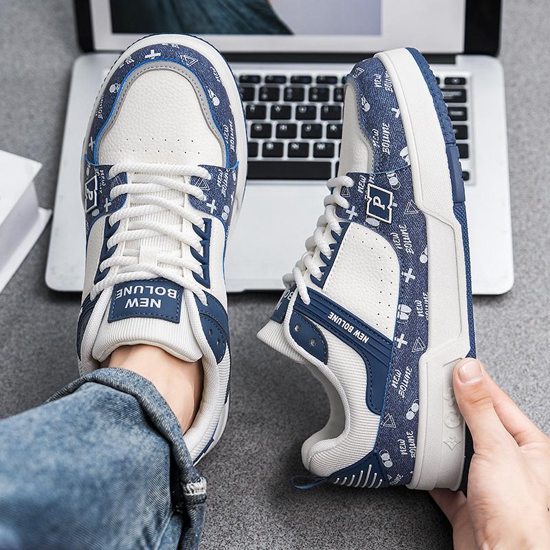 Unisex Casual Skate Sneakers Sizes 36-44 Couple Low Top Sport Shoes for Walking Campus Travel Streetwear and Daily Wear