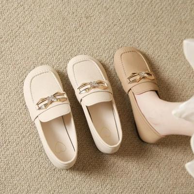 Модные женские туфли на плоской подошве, женские 2024, новые повседневные туфли в британском стиле, маленькие кожаные туфли на весну и осень, шапочки