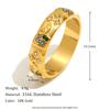 MamacitaSlay Популярные Таро 6 мм Позолоченное 18K Золотом Украшение на Палец Женские кольца Водонепроницаемая титановая нержавеющая сталь ювелирные изделия женщина