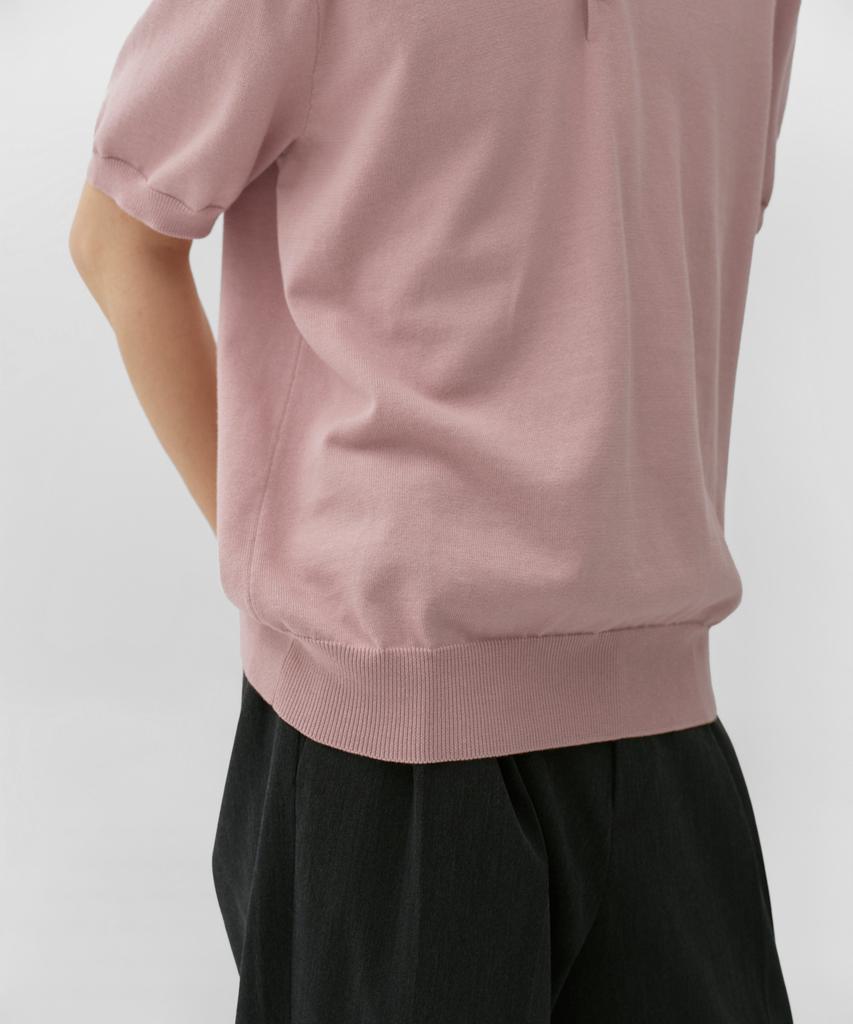 MUSINSA STANDARD Washable Supima Cotton Knitted Polo Shirt [Desert Pink]