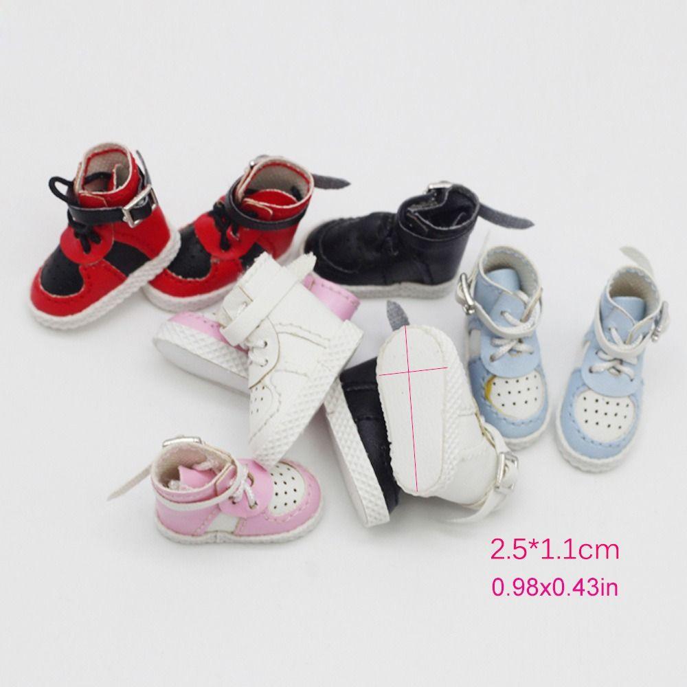 Разноцветные ботинки из ПУ-кожи для Ob11 ПУ-кожа Обувь для куклы Ob11 Девочки