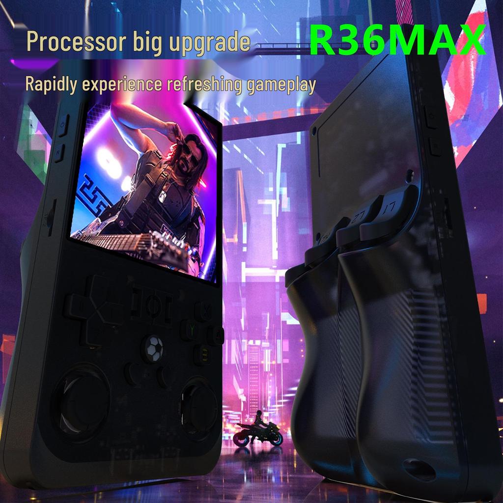 Портативная игровая консоль R36sMAX: 4,0-дюймовый HD-экран, двойной джойстик, в стиле ретро-аркады