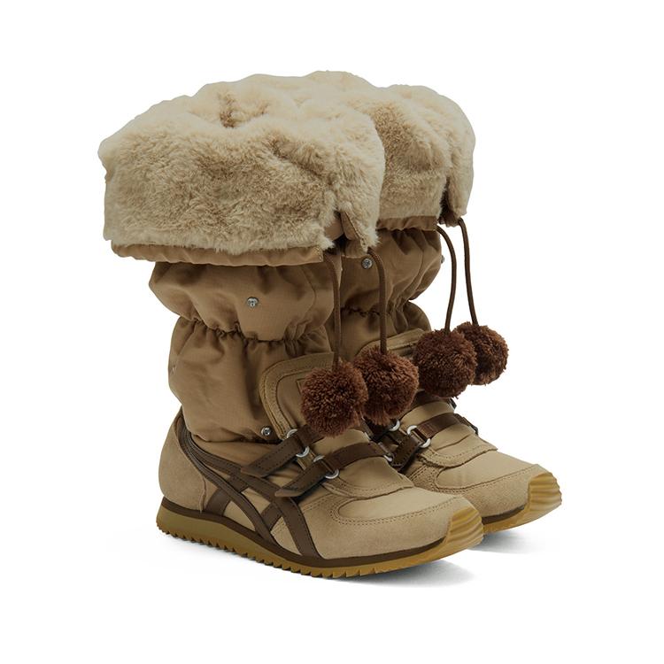 ONITSUKA TIGER Зимний Рай Модная Личность Теплые Высокие Повседневные Кроссовки Женские кроссовки Коричневые 1182A676-200