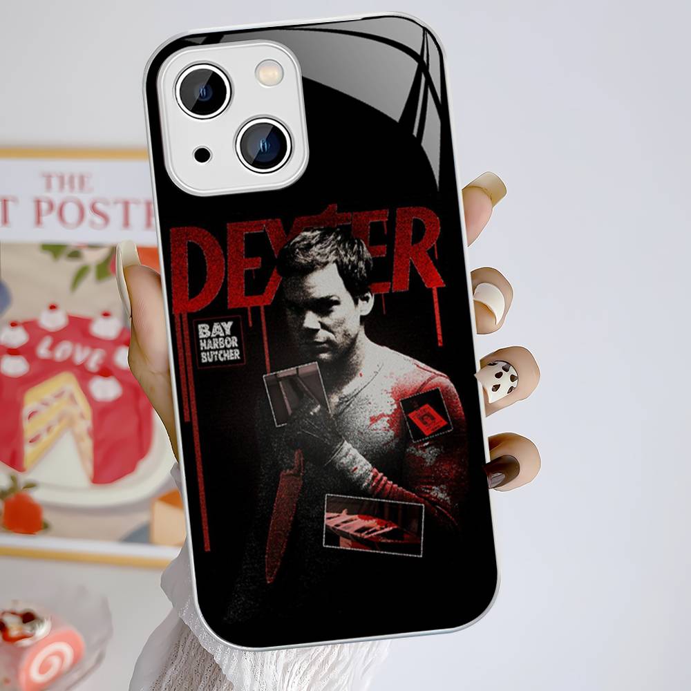 Закаленное стекло Декстер Морган для iPhone 14 13 12 11 Pro Mini XS MAX 14Plus X XS XR Чехол