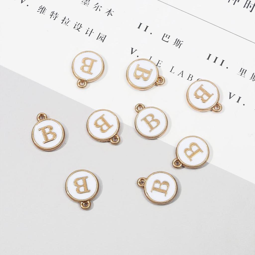 10 шт., металлическая эмаль, английские буквы, подвески, подвеска для самостоятельного изготовления ювелирных изделий, ожерелье, браслет, аксессуары