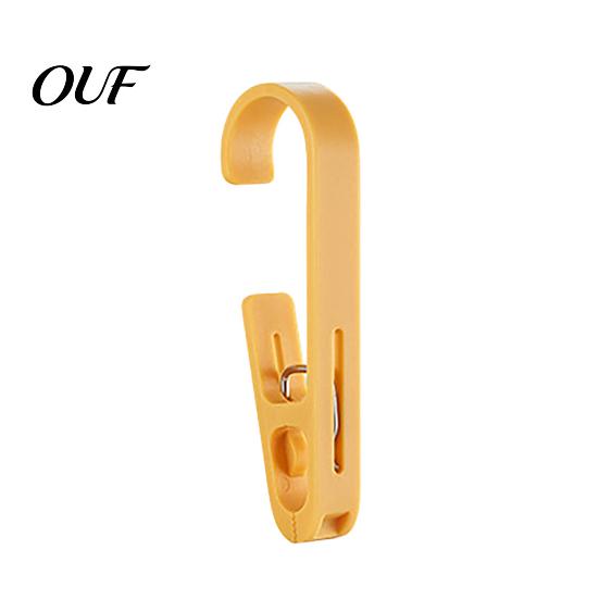 Wall Hangers for Small Objects Laundry Hook with Clip, Non-Drilling ABS Closet Organizer, Multi Purpose Bathroom Towel Holders Durable Anti-slip