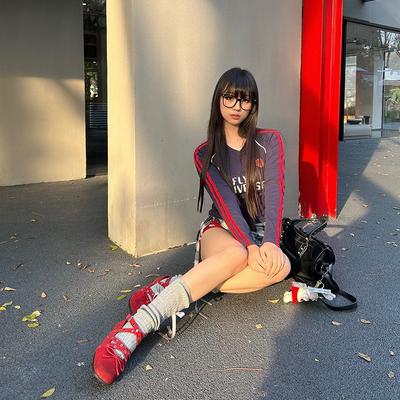 Версия из овчины балетки с перекрестной пряжкой женские новые красные туфли Мэри Джейн с мелким вырезом плоские с бантом одинарные туфли