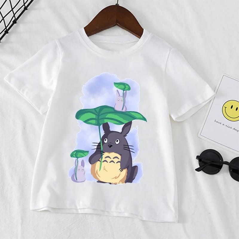 Детская забавная детская одежда с героями мультфильмов, футболка с милым летним принтом в стиле аниме для мальчиков и девочек, топ