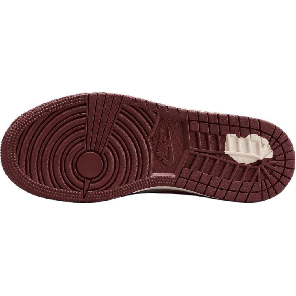 Кроссовки Air Jordan 1 Mid SE GS Breakfast Kids коричневые, кокосово-молочные, темно-пони HF3196-100