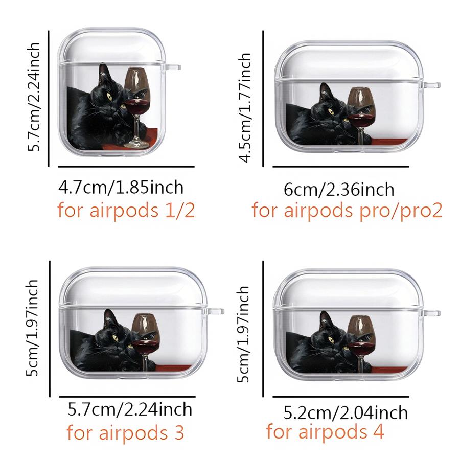 Прозрачные Чехлы для Наушников Чехол Для Airpods 2 Pro3 Pro2 4 1 Pro 3 Креативный Котенок