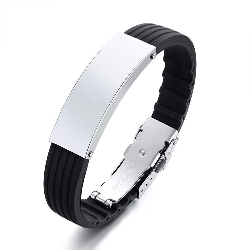 Изготовленный на заказ резиновый брендовый силиконовый браслет Warpwrist персонализированные бирки из нержавеющей стали регулируемый идентификатор для женщин