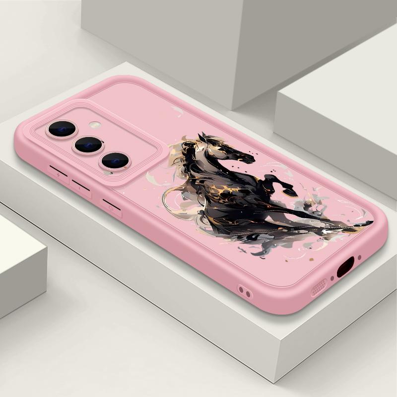 Чехол с принтом «Мультяшная лошадка и фейерверк» для Samsung S26 S25 Ultra S24 S23 S22 Plus S21 FE A15 A16 A17 A35 A36 A37 A54 A55 A56 A57 5G Ударопрочный чехол