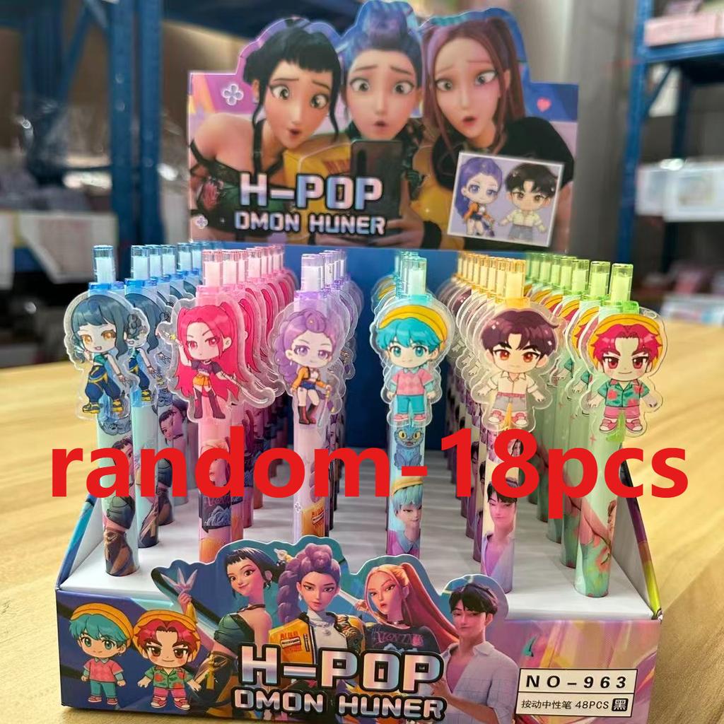 KPop Демон Охотник Студент Ручка Набор для рисования на экзамен Аниме Мультяшный Персонаж Канцелярские товары Школьные принадлежности Подарки