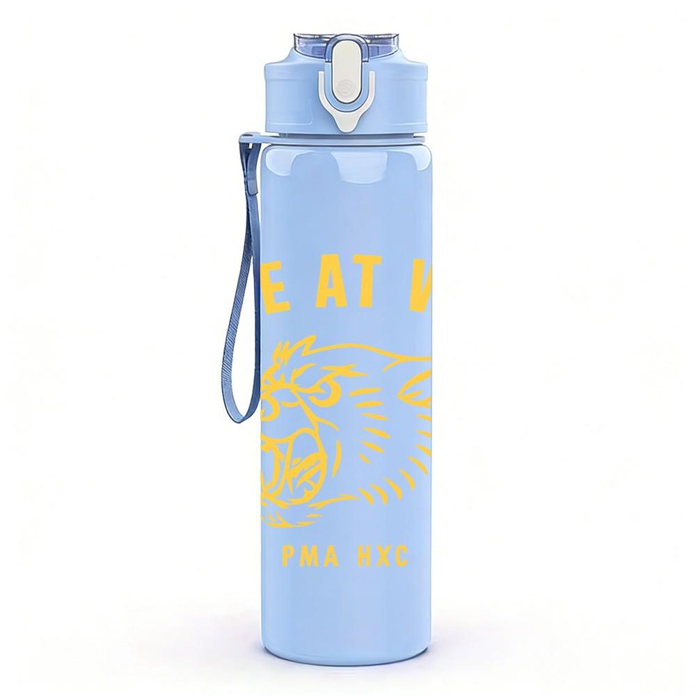 1PC Fire At Will Tiger 750ml Color Plastic Sports Water Bottle Leakproof Flip Straw Lid Suitable for Sports Office Home Use