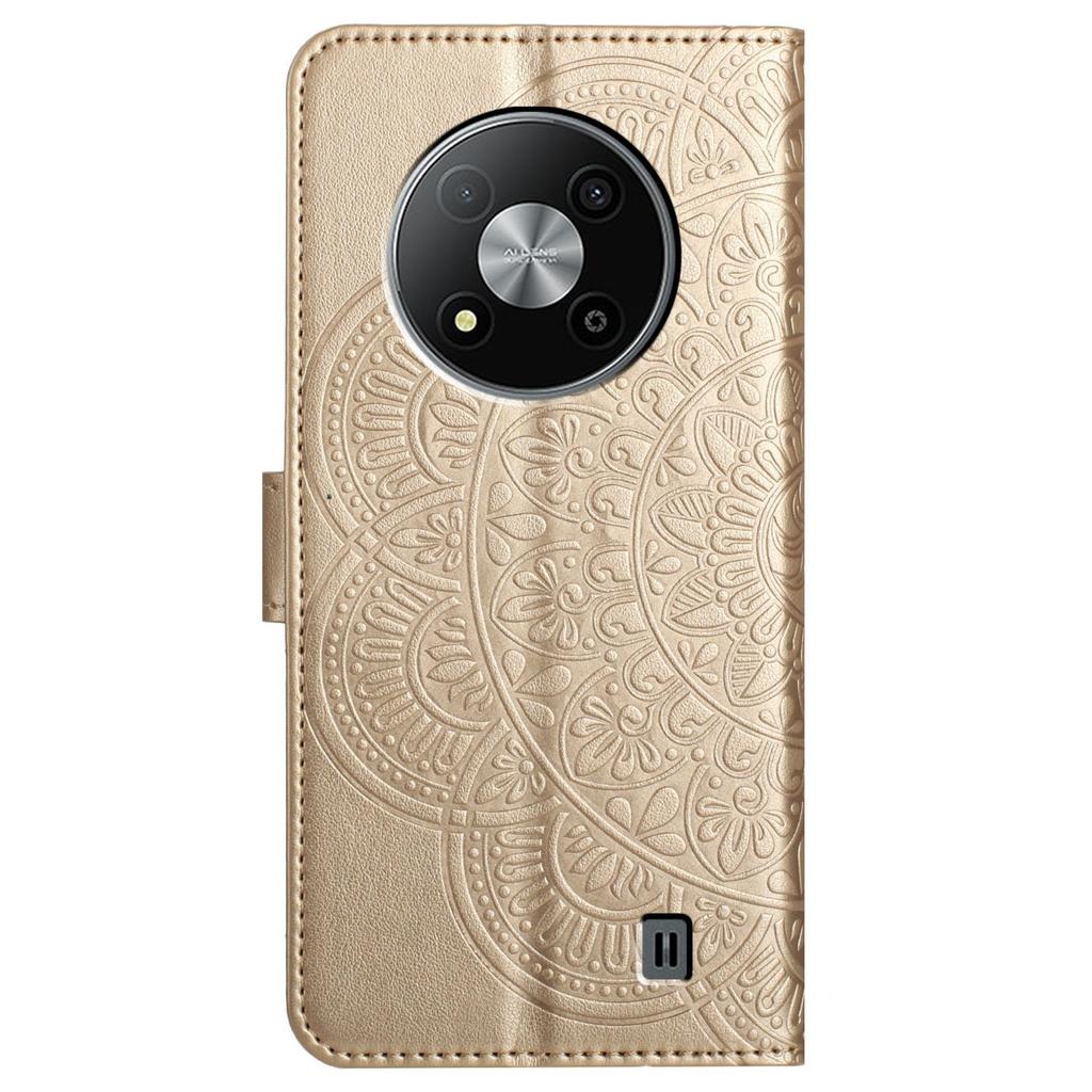 Для ZTE Blade A73 5G кожаный чехол Mandala Flower Wallet Flip Cover