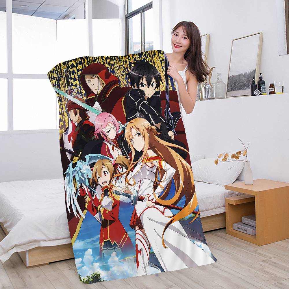 Аниме Sword Art Online Кирито Асуна Микрофибра Пляжное полотенце Впитывающее Быстросохнущее Мягкое Для йоги Плавание Курорт Полотенце для альпинизма