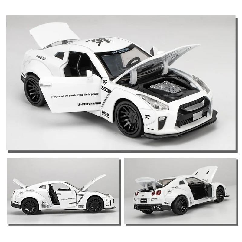 1/32 NISSAN GTR гоночный автомобиль литые модели и игрушечные транспортные средства игрушечные машинки бесплатная доставка детские игрушки для детей подарки мальчик игрушка
