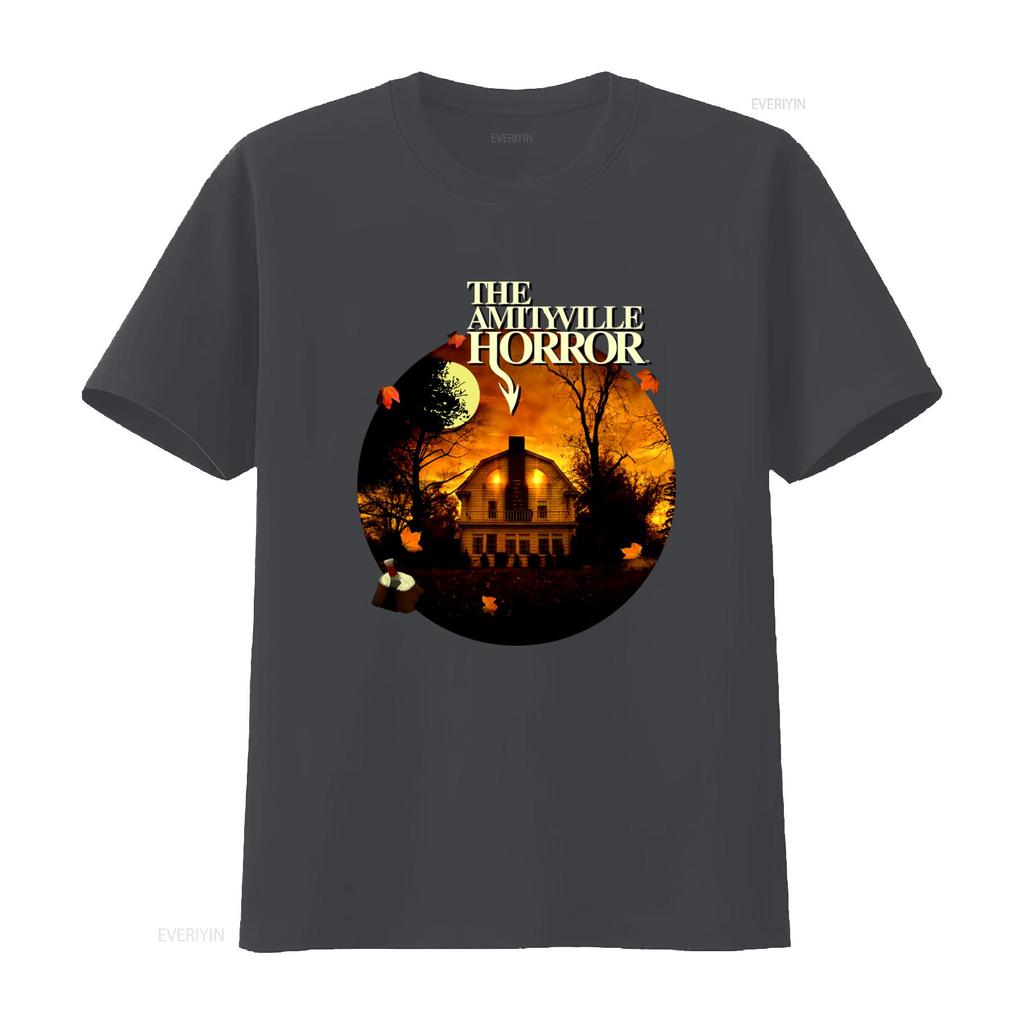 The Amityville Horror T Shirt for Print Crewneck  vintage Washed graphic Unisex Stylish fashion Breathable designer clothes