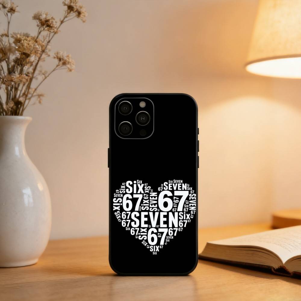 67 S-Six S-Seven Чехол для телефона для iPhone 17,16,15,14,13,12,11 Plus,Pro Max,XS,Мягкий силиконовый черный чехол