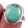 Natural Tibetan Turquoise Gemstone Handmade 925 Sterling Silver Ring Size 7 Y5D32