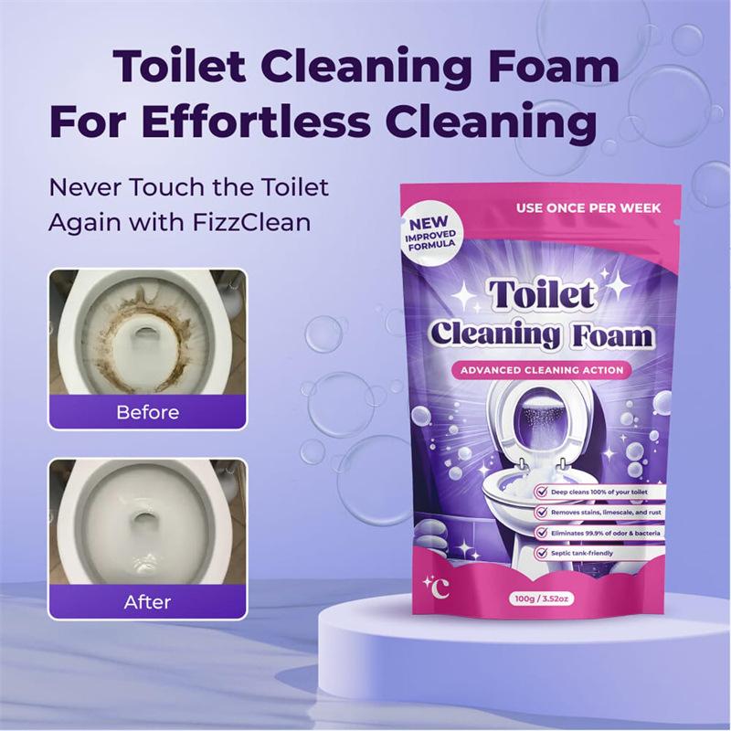 FizzClean Чистящее средство для унитаза, Свежий аромат, Удаляет пятна и предотвращает образование налета, Устраняет запахи, Дезинфицирует, 500 мл