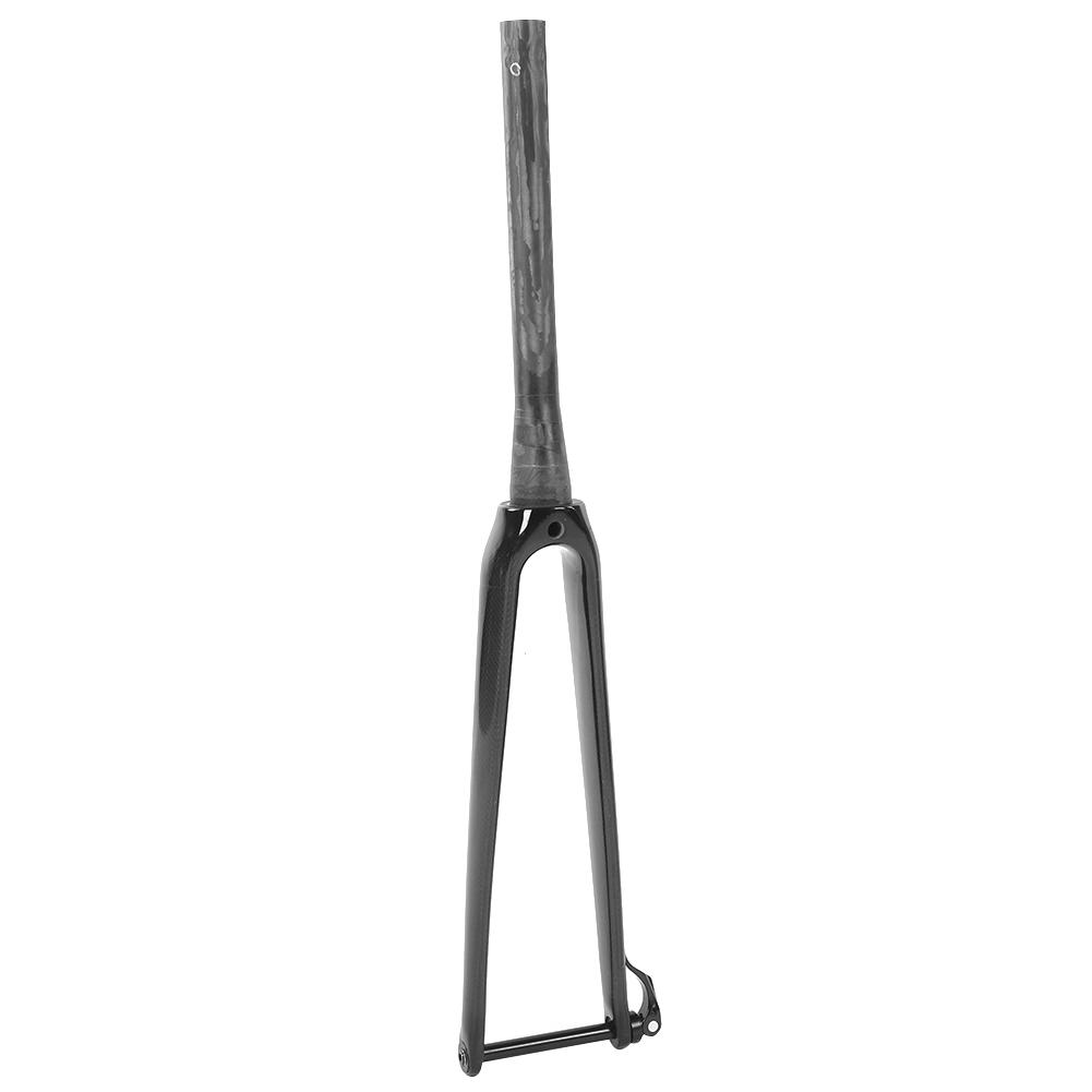 Carbon Fiber Tapered Front Hard Fork 700C Barrel Shaft Bar 3K Glossy for Bicycle Road Bike