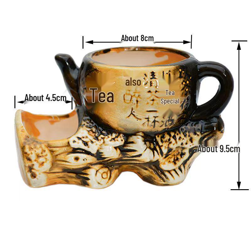 Large European Double-Mouth Ceramic Succulent Pot - Creative Retro Design for Indoor Decor