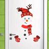 Christmas Stickers Children Cartoon Snowman Refrigerator PVC Window Glass Graffiti Wall Self-adhesive