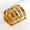 Fashion Gold Color Stainless Steel Flower Five Stars Bracelets Bangles For Women Love Cute Bracelet Jewelry Party Gift