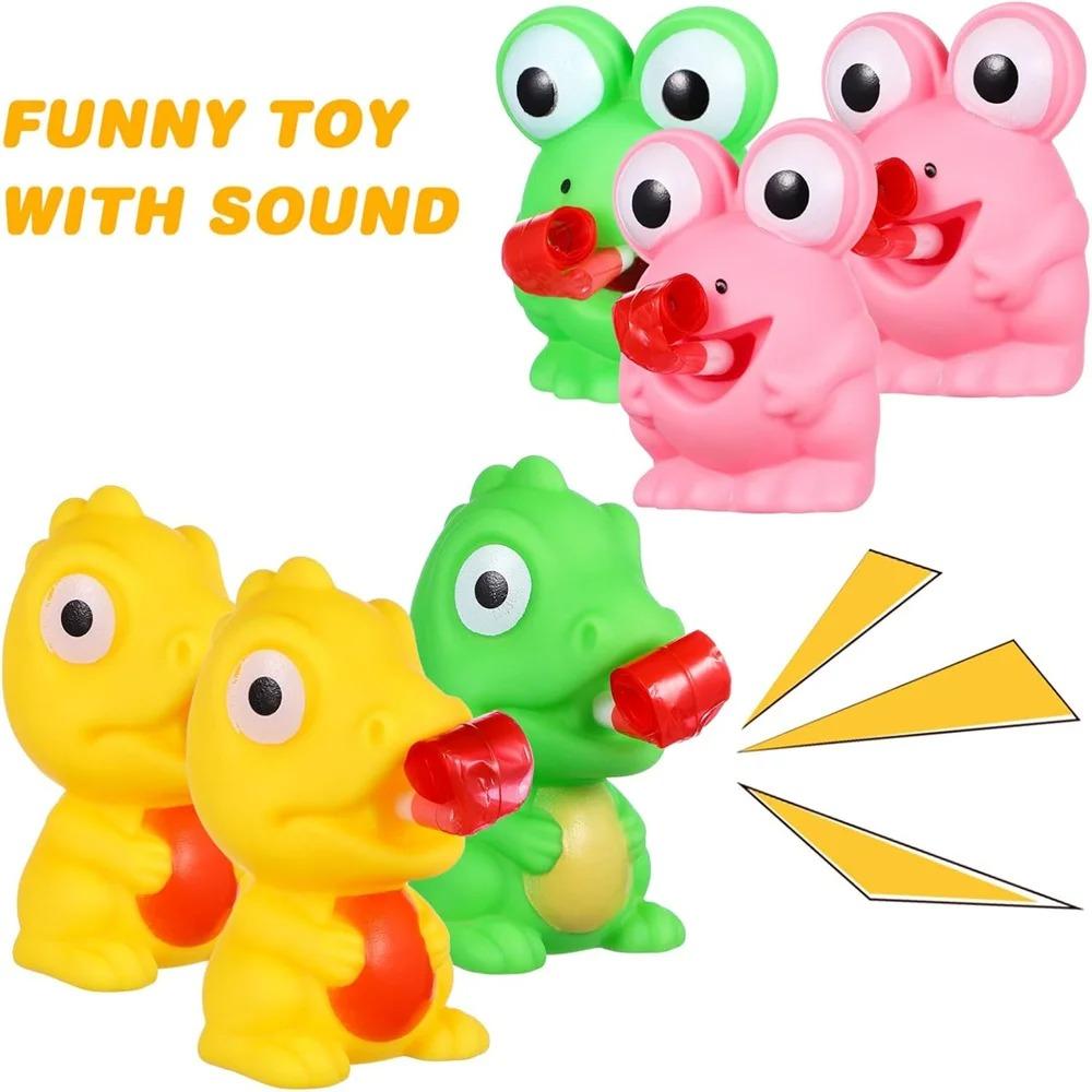 Stress Relief Frog & Dinosaur Toys - Tongue-Sticking Squeeze Pop-Up Toys, Funny Screaming Party Favors & Anxiety Gifts for All A