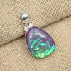 Purple Triplet Opal Gemstone 925 Sterling Silver Jewelry Handmade Fancy Gift Pendant