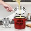 Bacon Grease Container with Strainer Scraper 46oz Ceramic Grease Saver 46oz Retro Lard Pot Cooking Up Fat Catcher