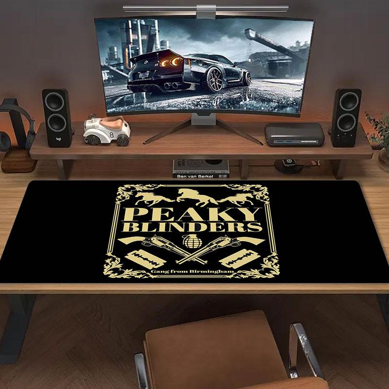 Peaky Blinders Mouse Pad, Large Gaming Desk Mat, Non-slip XXL Mousepad for Laptop & Tablet, Mini PC Playmat with Stitched Edges