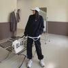 Spring & Autumn Women's Casual Sports Suit - European Street Fashion Two-Piece Set with Loose Sweater and Pants
