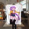 1 шт. Фланелевое одеяло с принтом K-pop Охотники на демонов, Высокое качество, Для всех сезонов, Декор для дома, Тепло и уют, Идеально для рождественских подарков