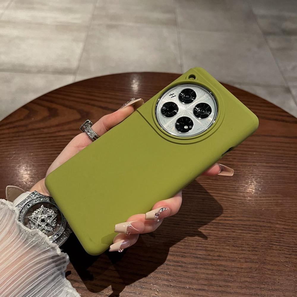 For OnePlus 12 5G Case Skin-Friendly Liquid Silicone+PC Phone Cover