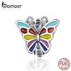 Colorful Butterfly Charms 925 Sterling Silver Enamel Charm for Women Luxury Brand Snake