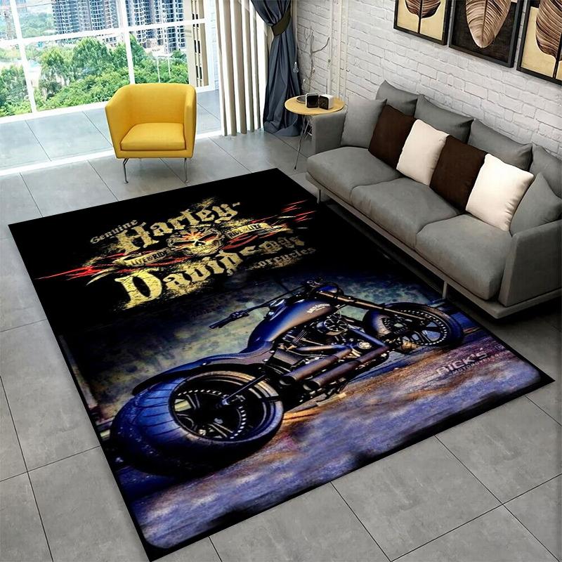 Классический ковер-дорожка H-Harleys Racing Moto для игровой комнаты, спальни, гостиной, дивана, домашнего декора, коврик для игровой зоны ребенка, нескользящий коврик