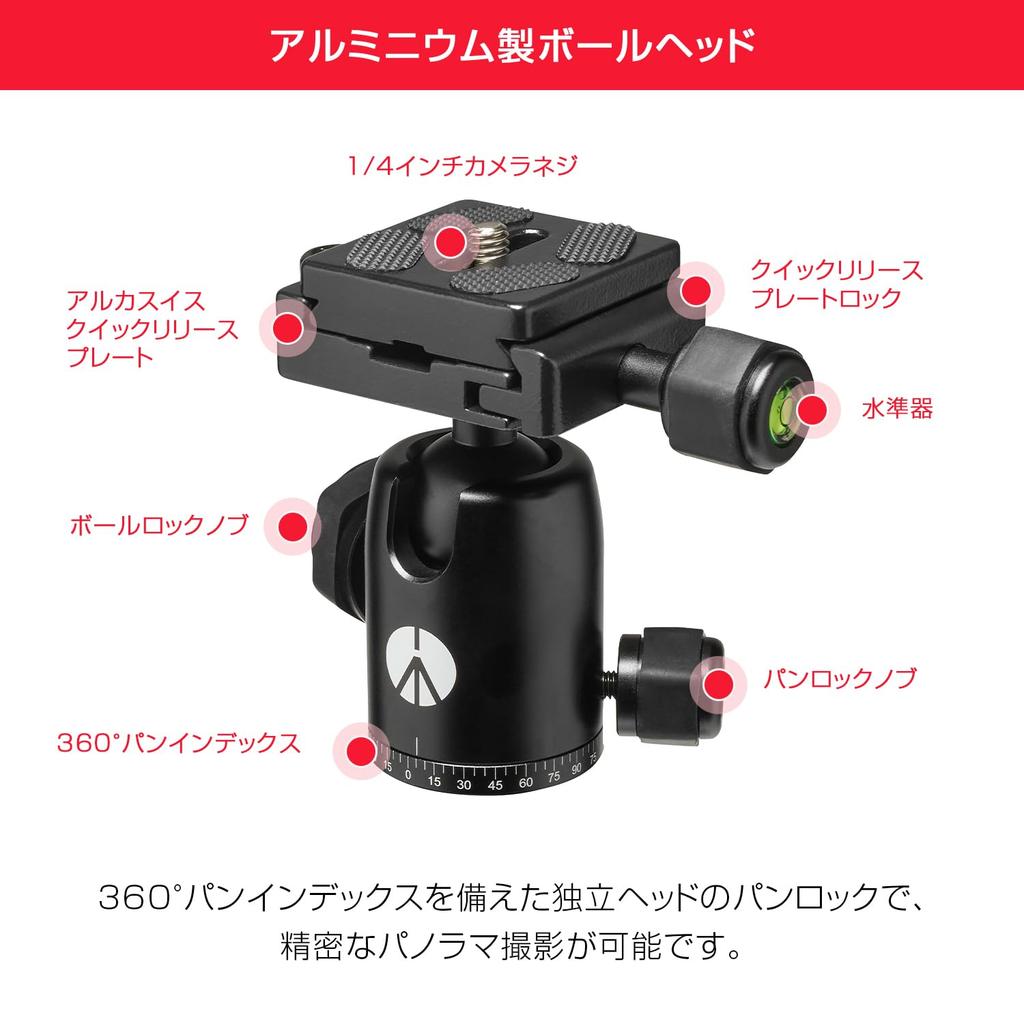 Manfrotto Element Tripod, Small, Black Carbon Fiber, 6kg Load Capacity, 5 Sections, 3-Stage Leg Angle Adjustment, Compact, Lightweight, Carrying Case