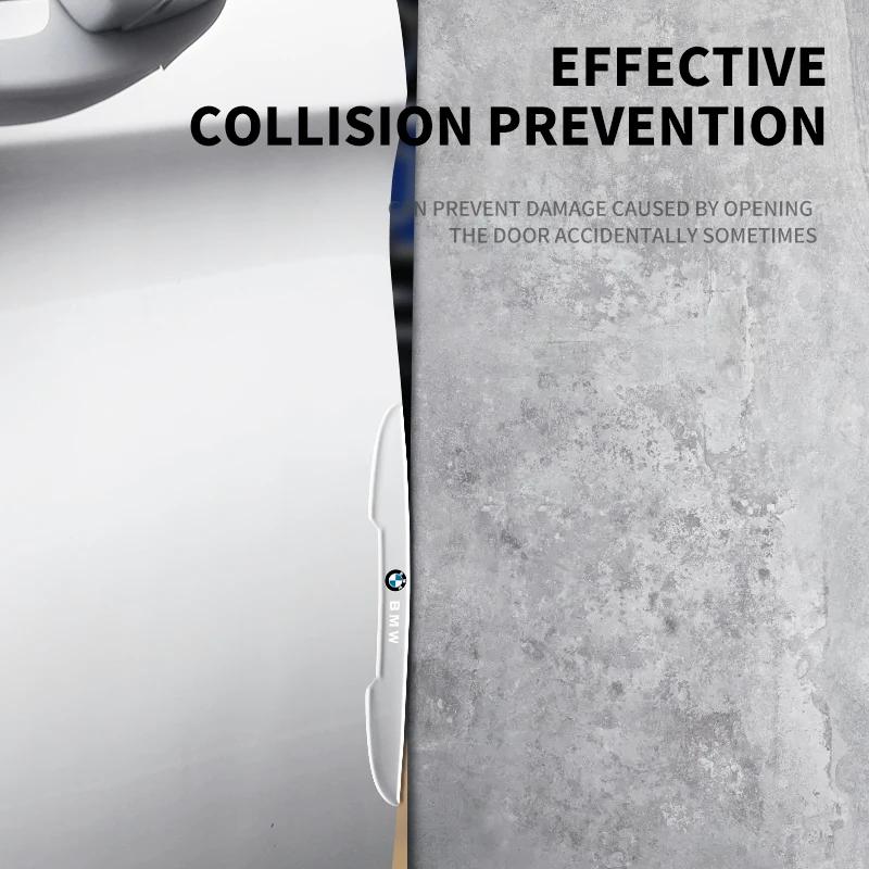 4 шт. Прозрачная защитная накладка на дверь автомобиля, защита от столкновений Для bmw e46 e39 e90 e60 e30 f10 f11 f20 f30 g20 g30 x1 x3 x5 z4