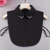 Fake Collar Decoration Versatile Shirt Collar Sweater Accessories White Chiffon Beaded Fake Collar Women'S Shirt Collar