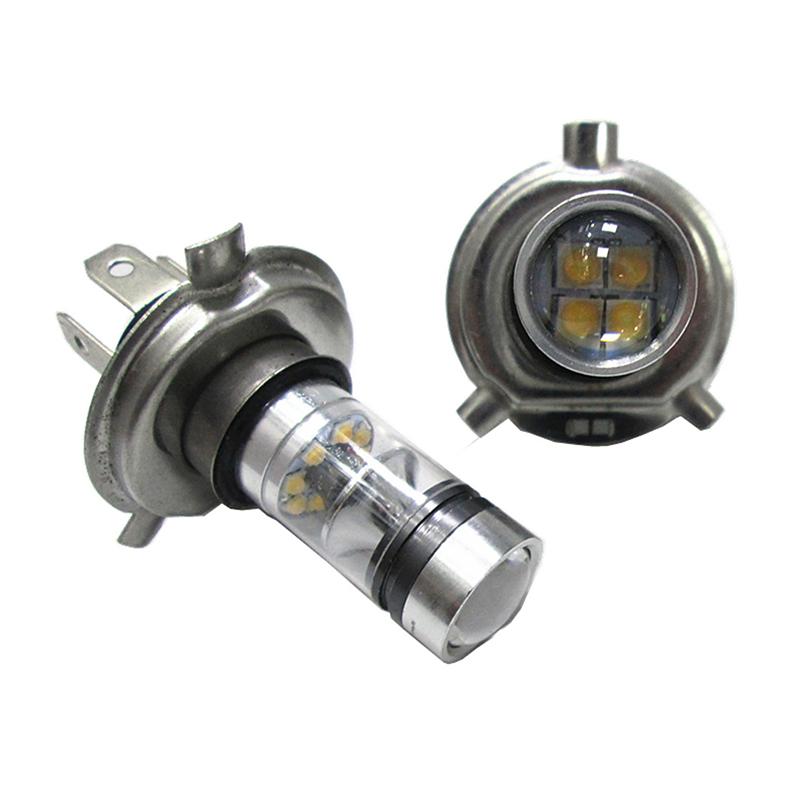 2Pcs Led Bulb White Car Motorcycle Headlight High Power 8000K Fog Light Driving