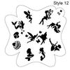 DIY Halloween Birthday Party Paint Template Stencils for Body Painting Face Art Temporary Tattoos