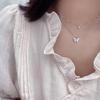 Butterfly Double Necklace Ladies Simple Design Niche Temperament Necklace Popular Alloy Version Clavicle Necklace