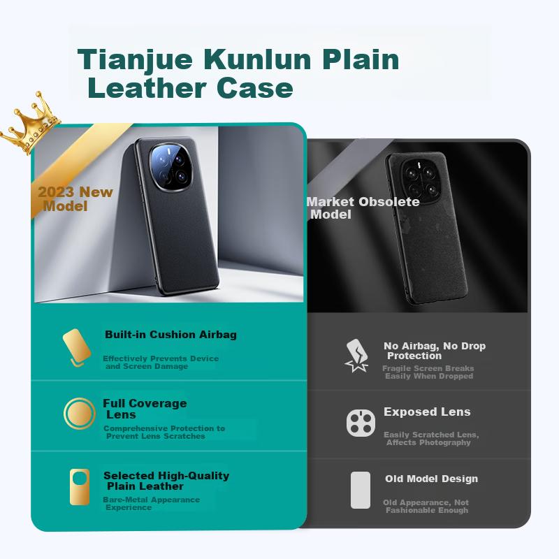 Luxury Genuine Leather Full-Coverage Slim Shockproof Cooling Protective Case for Honor Magic7 Pro Smartphone, Minimalist Business Style