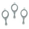 10pcs Mirror Alloy Pendant Charms 34x14mm Antique Silver Charms  DIY Jewelry Making